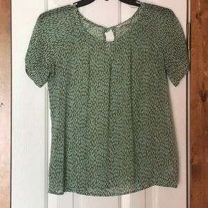 Cabi Blue/Green Top Size S